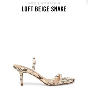 Y2K square toe snakeskin Steve Madden metallic 6